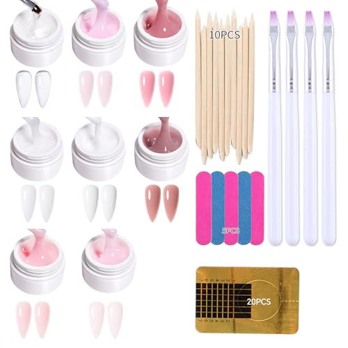 GZSYY Builder Gel Nagelgel 8PCS Aufbaugel für Gelnägel Nagel Aufbaugel Nagelverlängerung gel Fiberglas Gel Nägel Gel für Nägel