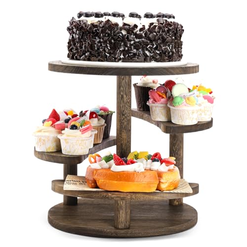 Yorbay Etagere 4 Etagen für 50 Cupcakes, Ständer für Desserts, Kuchen, Donuts,Obst Etagere und Brezelständer für Weihnachten,Hochzeit, Geburtstag
