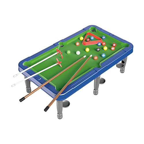 Amagogo Langlebiges Billardtisch-Set für Zuhause, Büro, Kreide, Dreiecksständer, Desktop-Bowlingspiel, Spielzeug, Mini-Billardtisch für Jungen, Mädchen, , Aktualisierung