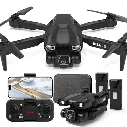 Drohne mit 2 Kamera, Drohne für Kinder 1080P Kamera, Positionierung des optischen Flusses Elektrisch Verstellbarer RC Drones WiFi FPV Übertragung Quadcopter für Erwachsene und Kinder Dual Kameras