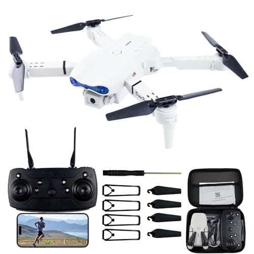 Drohne mit Kamera 720P HD für Kinder, WiFi FPV Drone für Anfänger, RC Quadcopter mit 2 Akku, Schwerkraft Sensor, 3D Flip Mode, Ein-Tasten-Start/Landung, Höhenhaltemodus, Headless Mode
