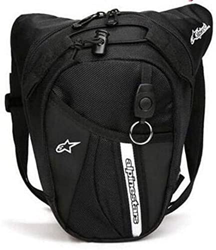 Wlliedyiu MäNner Nylon HüFttasche Beintasche wasserdichte Motorrad , GüRtel Tasche White