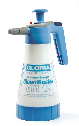 GLORIA Drucksprüher CleanMaster CM 12 | 1,25 L Füllinhalt | Sprüher für Säuren, Laugen, Reinigungsmittel und Sanitärreiniger mit pH 2 - 12 | Inkl. 0,5 m Verlängerungslanze