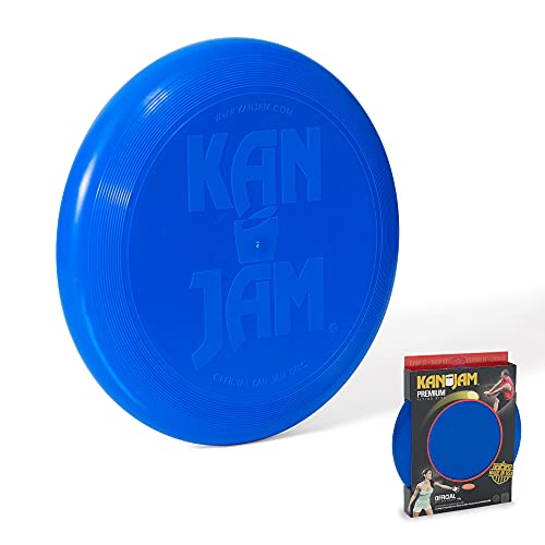 KanJam Flying Disc Frisbee Wurfscheibe Blau - Outdoor Frisbee Spiel für Garten, Strand, Park - 27,9 cm Durchmesser - 168g - Robuste 100% recyclebare Kunststoffscheibe