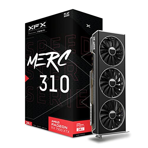 XFX Speedster MERC310 AMD Radeon™ RX 7900XTX Black Gaming Grafikkarte 24 GB GDDR6, AMD RDNA™ 3 (RX-79XMERCB9)