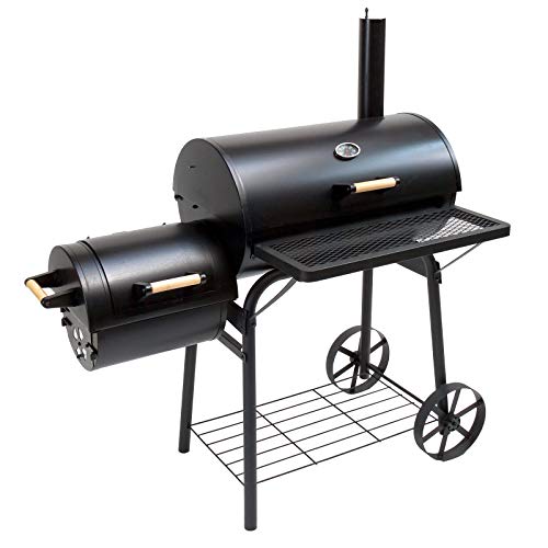 Import Unternehmens GmbH BBQ Smoker Kamingrill Santa Fe Grillwagen Grill Barbecue-Grill Räucherofen Holzkohle