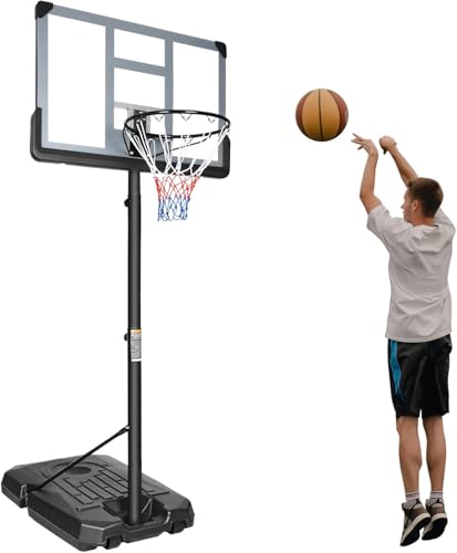 Basketballkorb Outdoor, Basketball Korb 135-305 cm, Basketballkorb Kinder mit Ständer,Basketball Korb für Geeignet für Spiele Ballspiele im Innenbereich/Auffahrt/Hinterhof