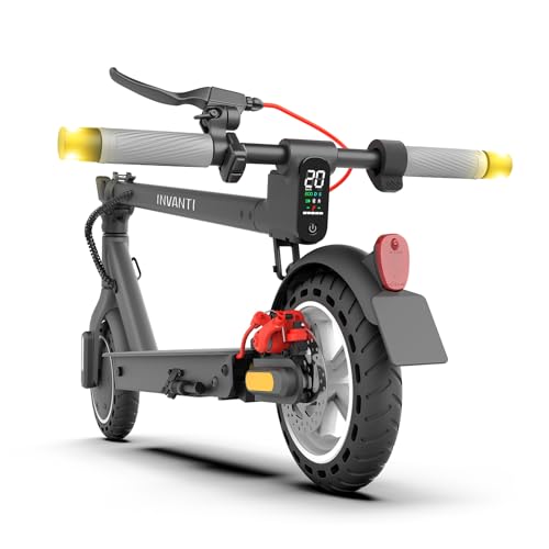E Scooter mit Straßenzulassung, INVANTI E30 Elektroroller 32KM Reichweite, E Roller für Erwachsene mit Hinteren Stoßdämpfern, E Roller 120kg Tragkraft, Faltbarer Elektroscooter mit App und Blinker