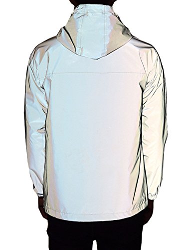 TR Women's Fully Reflective Jacket 3M Cycling Jacket (Asian XL=US L, Grey)