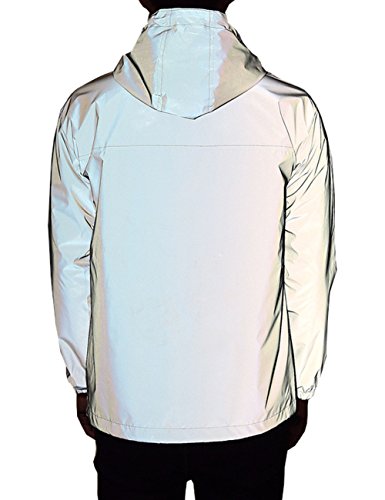 TR Damen Voll Reflektierende Jacke 3M Fahrradjacke, GRAU, XL