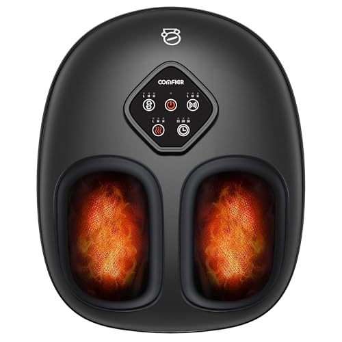 COMFIER Fußmassagegerät, Shiatsu Fussmassage mit Wärmefunktion, Kneten, Rollen und Luftkompression, für Plantarfasziitis und Schmerzlinderung, Geschenke für Männer Frauen