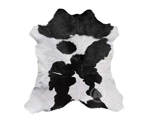 Teppich Kuhfell Kalbsleder Färsenleder Schwarz & Weiß 90 x 70 cm - Qualität von Pieles del Sol aus Spanien