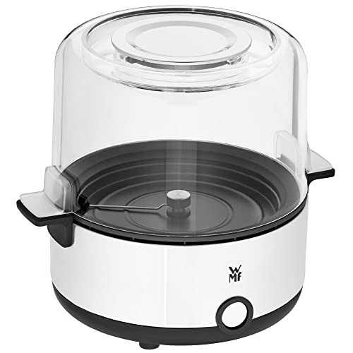 WMF Küchenminis Popcornmaschine für zuhause, Popcorn Maker, beschichtete Heizplatte, Deckel als Servierschale, Butterschmelzöffung, Popcornmaschine mit Zucker und Salz, platzsparend, edelstahl matt