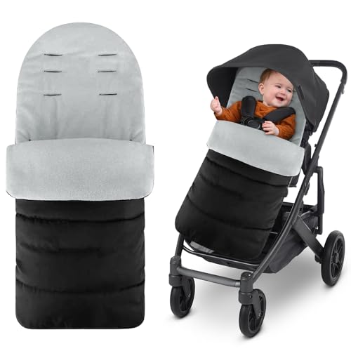 Fußsack Buggy,Winter Fußsack Kinderwagen mit verstellbaren seitlichen Reißverschlüssen,Wasserdichter Warmes Fusssack Kinderwagen Baby,Weicher Baby Wintersack für die meisten Kinderwagen