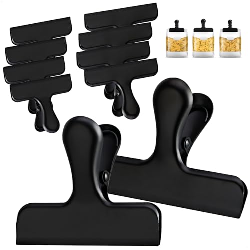 Wilhelm Sell® 10x Verschlussklammern - Edelstahl Verschlussclips für Lebensmittel-Beutel & Tüten - Verschlussklemmen - Tütenclips zum Verschließen & Frischhalten