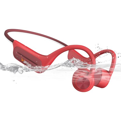 Wantek Open Ear Knochenschall Kopfhörer Bluetooth 5.3, Kabellos IP68 Wasserdicht mit Lange Akkulaufzeit, Sportkopfhörer für Schwimmen, Laufen, Radfahren, Fitness und Outdoor-Aktivitäten
