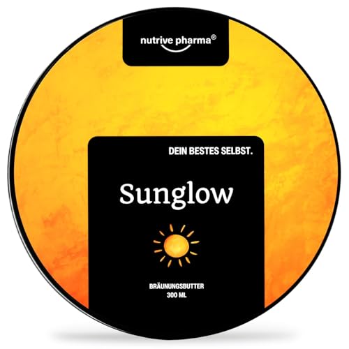 Sunglow Sonnencreme Bräunungsbeschleuniger (300ml) – 43% Mehr Inhalt | Bräunungscreme für Solarium & Outdoor | Natürliche Bräune mit Pflegeölen & Antioxidantien | Ohne Vaseline, Leichte Textur
