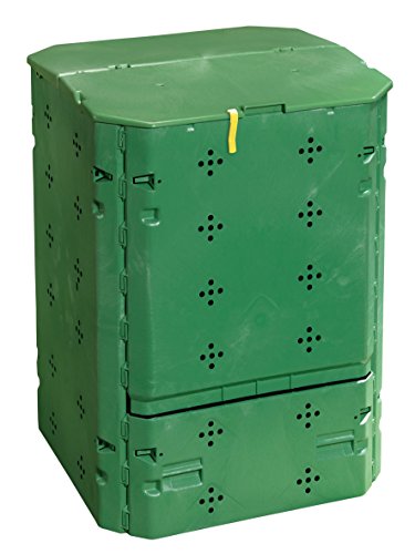 JUWEL Ganzjahres-Komposter Bio 600 (Nutzinhalt 600 l, für Garten- und Küchenabfälle, Gartenkomposter mit Befüllklappe mit Windsicherung, UV- /witterungsbeständig, Behälter Recyclingkunststoff) 20153