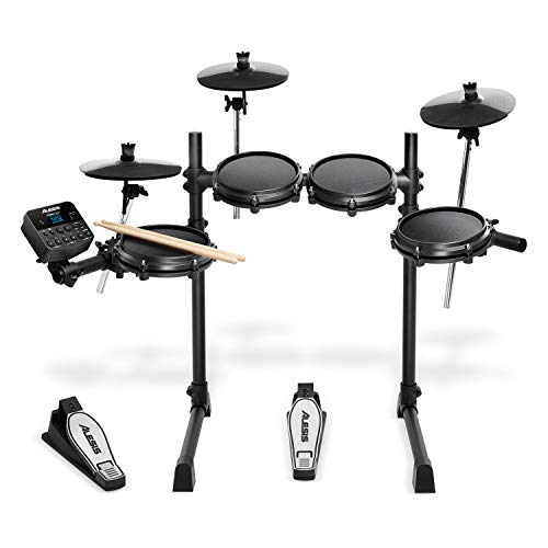 Alesis Turbo Mesh Kit - E Drum/ E Schlagzeug Elektronisch mit Mesh-Heads, Drumsticks, Drum Key, über 100 Sounds und 30 Play-Along-Tracks
