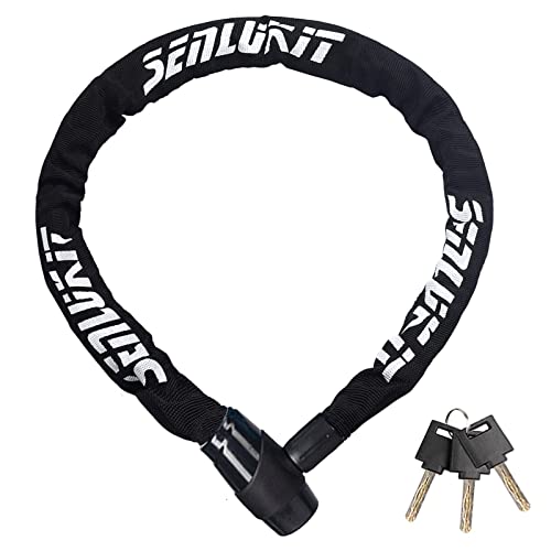 SenluKit Fahrradschloss Sicherheitsstufe Sehr Hoch Level 5,Fahrradschloss Mit Schlüssel,Anti-Diebstahl Fahrradschloss (Schwarz)