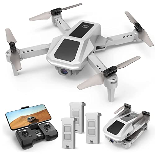 Holy Stone RC Drohne mit Kamera 1080P für Anfänger, Mini faltbar Quadrocopter mit FPV Übertragung, 3 Akku Lange Flugzeit, Werfen GO, Tap-Fly, Gestensteuerung, Geschenk für Kinder Jungen Mädchen