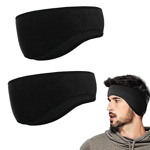 AWAVM 2 Stück Winter Stirnband Sport für Damen Herren, Ohrenwärmer Stirnbänder Ohrenschützer Headband Kopfband Warm Winddicht Perfekt für Laufen Wandern Jogging Fahrrad