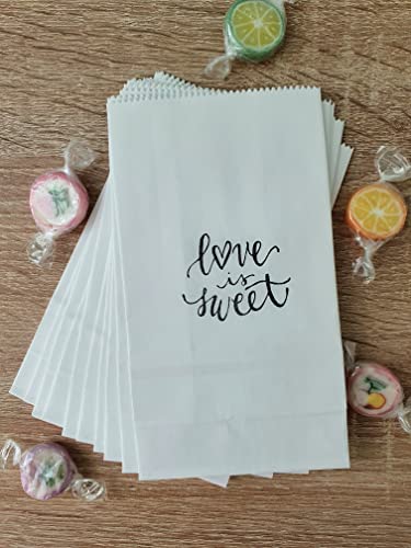 Süßigkeitentüten Candy Bar, Süßigkeiten Tüten, Papiertüten, weiß, 30 Stück
