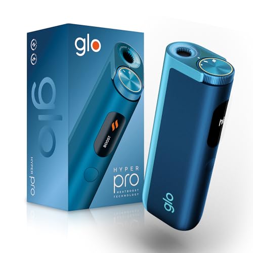 GLO Hyper Pro Tabakerhitzer, Elektrischer Tabak Heater für klassischen Zigaretten Geschmack, Alternative zur E-Zigarette, Einfache Reinigung, bis zu 20 Sticks pro Akku-Ladung, Lapis Blue
