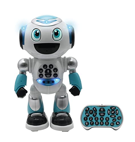 Lexibook - Powerman Advance - Ferngesteuerter Roboter, interaktives und pädagogisches Spielzeug für Kinder, geht, tanzt, spielt Musik, fabriziert und erzählt Geschichten, programmierbar STEM - ROB28DE