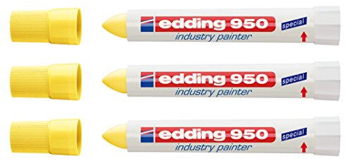 edding Spezialmarker 950 industry painter, 10 mm | (3 Marker, gelb)