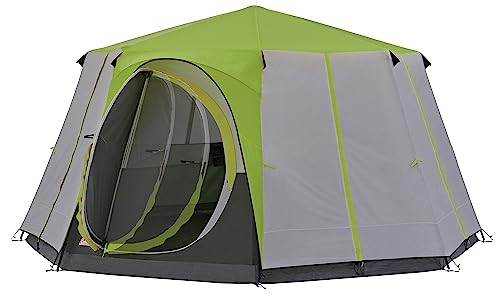 Coleman Octagon mit großen Fenstern, mit 360° Rundumblick, stabile Stahlstangenkonstruktion, Vollständig integrierte Bodenplane, einfacher Aufbau, 100% Wasserdicht