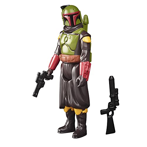 Star Wars Hasbro Retro Collection Boba Fett (Morak) Toy 9.5 cm-Scale The Mandalorian Collectible Action Figure, Toys Kids 4 and Up, Multi, F4461