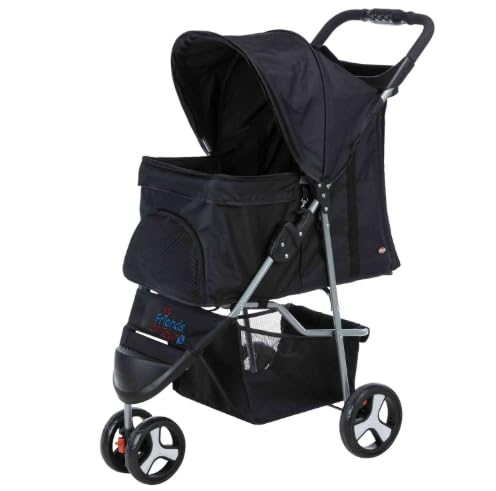 TRIXIE Buggy für Hunde, 47 × 100 × 80 CM, 4,6 kg - extra leicht, schwarz, bis 11 kg belastbar - 28958