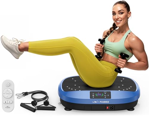 FLYBIRD Erschütterungsplatte, Ganzkörper-Workout Erschütterungsplatte Übungsmaschine für Knochendichte Gebäude-Lymphdrainage