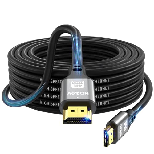 jojobnj 4K HDMI Kabel 10m, High Speed HDMI 2.0 Kabel 4K@60Hz 18Gbps, Ultra HD, Ethernet Audio Return, Video 4K, 1080p, 3D, Arc, HDR Kompatibel mit Xbox, PS5/PS4, HDTV, Laptop ect