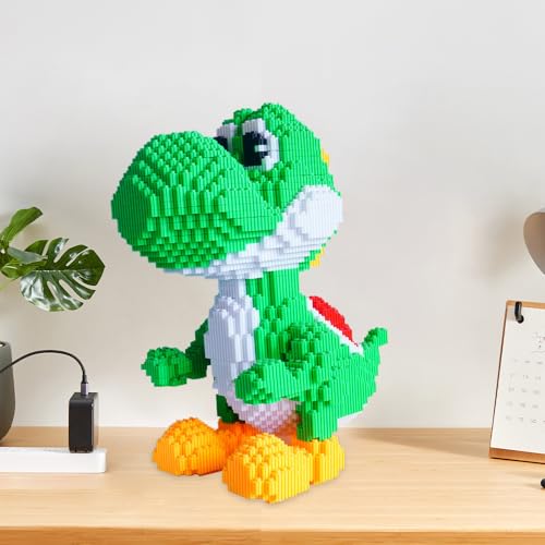 WDKXCN Mini Bausteine, Klassischer Cartoon Micro Bausteine, 3700 Block Kunststoffteilchen Micro Dinosaur Building Blocks Set, 3D-Modell Klemmbausteine Tiere, Building Blöcke Erwachsene und Kinder