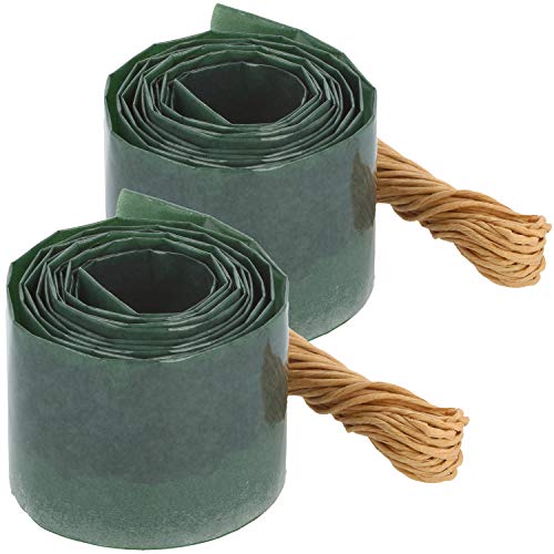 com-four® 2X Baumleimring mit Fixierband, Leimfalle für Raupen, Insekten und andere Schädlinge - 1,75 m je Leimring