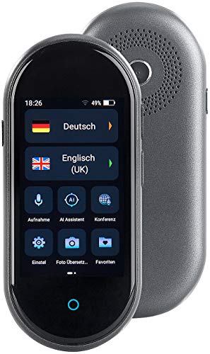 simvalley MOBILE Übersetzungsgerät: Mobiler Echtzeit-Sprachübersetzer, 106 Sprachen, Touchscreen, Kamera (Sprachenübersetzer)