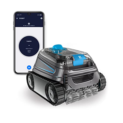 Automatischer Poolroboter Zodiac CNX 30 iQ, bis 12x6 m, reinigt Boden, Wände und Wasserlinie. App-Steuerung. Zyklontechnologie und agile Fortbewegung. Inkl. 18 m Kabel und zweistufiger Filtration