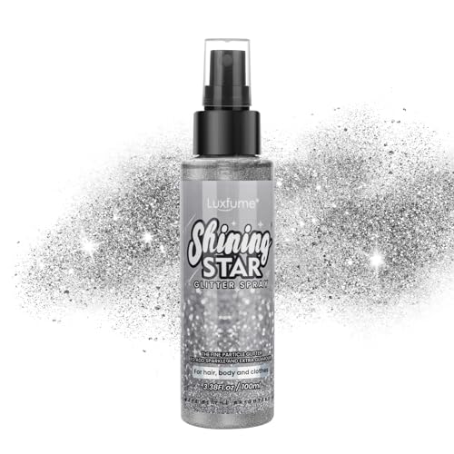 RoseFlower 1Pcs Glitzer Spray, Glitzer Spray für Haare und Körper, Glitzerspray Kleidung, Body Glitzer Spray Glitter Body Spray, Körperglitzer Powder Spray Make-up Glitzer Körperspray für Rave Party