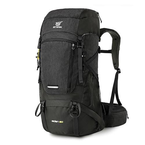 SKYSPER Wanderrucksack 50L Trekkingrucksack Herren und Damen,Reiserucksack mit Schuhfach Schlafsackfach,Tagesausflüge mit Hüftgurt für Camping Outdoor Daypack