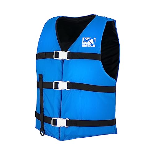 Mesle Schwimmweste Erwachsene Promo, Universal 50N Schwimmhilfe für Herren & Damen, Auftriebsweste für Sup, Kanu, Wakeboard, Wasserski, Prallschutzweste, Paddelweste für Boot