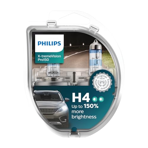 Philips Automotive 12342XVPS2 Halogen Leuchtmittel X-tremeVision H4 60/55 W 12 V, Twin box