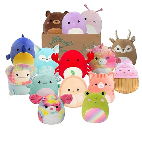 Squishmallows SQCR04665 - Mystery Box, enthält 3x 20cm Überraschungs-Squishmallows, offizielles Jazwares Plüsch, Mystery 3er-Pack Plüsch