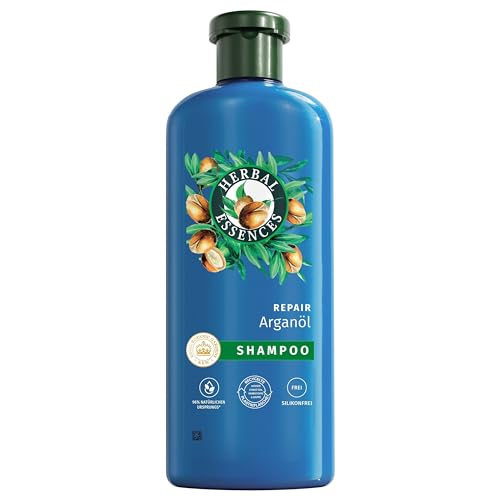 Herbal Essences Repair Shampoo mit Arganöl 350ml. Von geschädigtem zu Geschmeidigerem, Glänzenden Haar, Intensive Pflege, Mit Inhaltsstoffen natürlichen Ursprungs, Vegan, ohne Silikone