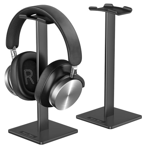 Kopfhörer Ständer New Bee Universal Kopfhörer Halter für Over Ear Kopfhörer, Gaming Headset und Kopfhörerdisplay, aus Aluminium + TPU + ABS (Schwarz)