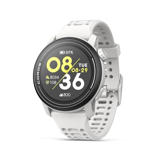 COROS PACE 3 Sportuhr GPS, leicht und komfortabel, 17 Tage Batterielaufzeit, Dual-Frequency GPS laufuhr, Herzfrequenz, Navigation, Schlaftracking, Laufen, Radfahren und Skifahren (Weißes Silikon)