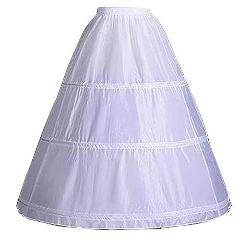 Brautkleid Reifrock Petticoat Unterrock Petticoat Reifrock Mädchen Petticoat Brautkleid Lang Reifrock Unterrock Crinoline Underskirt Petticoat 3 Hoops Underskirt Für Hochzeitskleider Ballkleider