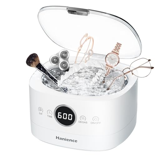Ultraschallreinigungsgerät Ultraschallreiniger 750ml Brillenreinigungsgerät 46000Hz 50W Ultraschallgerät mit digitalem Timer für Brillen, Ringe, Münzen, Fingerringe, Geld, Zahnersatz