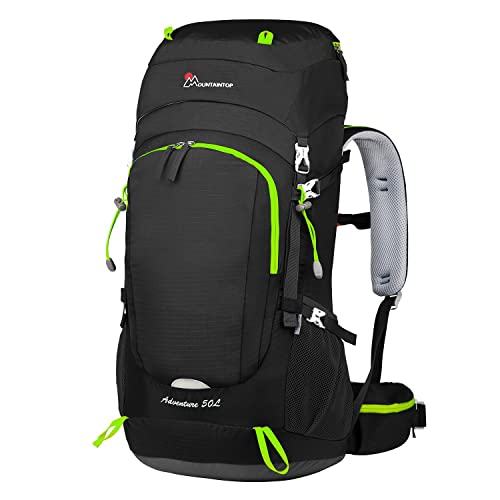 MOUNTAINTOP 50L Trekkingrucksack Wanderrucksack Herren Damen für Reisen Outdoor Klettern Camping mit Regenhülle